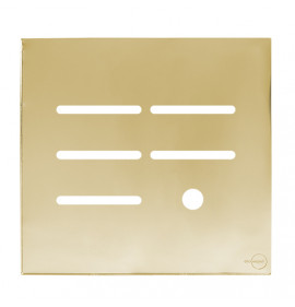 Placa p/ 5 Interruptores + furo 4x4 - Novara Glass Dourado